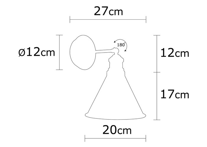 Opviq Lámpara de pared Berceste - N-680 Negro